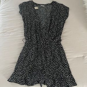 Loft Black Polka Dot Romper